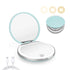 Compact Mirror with Light, 1X/3X Magnification LED Pocket Mirror with USB Data Cable, Mint Green Mini Mirror for Purse, Pocket,Travel and Present - Evallys.com # #