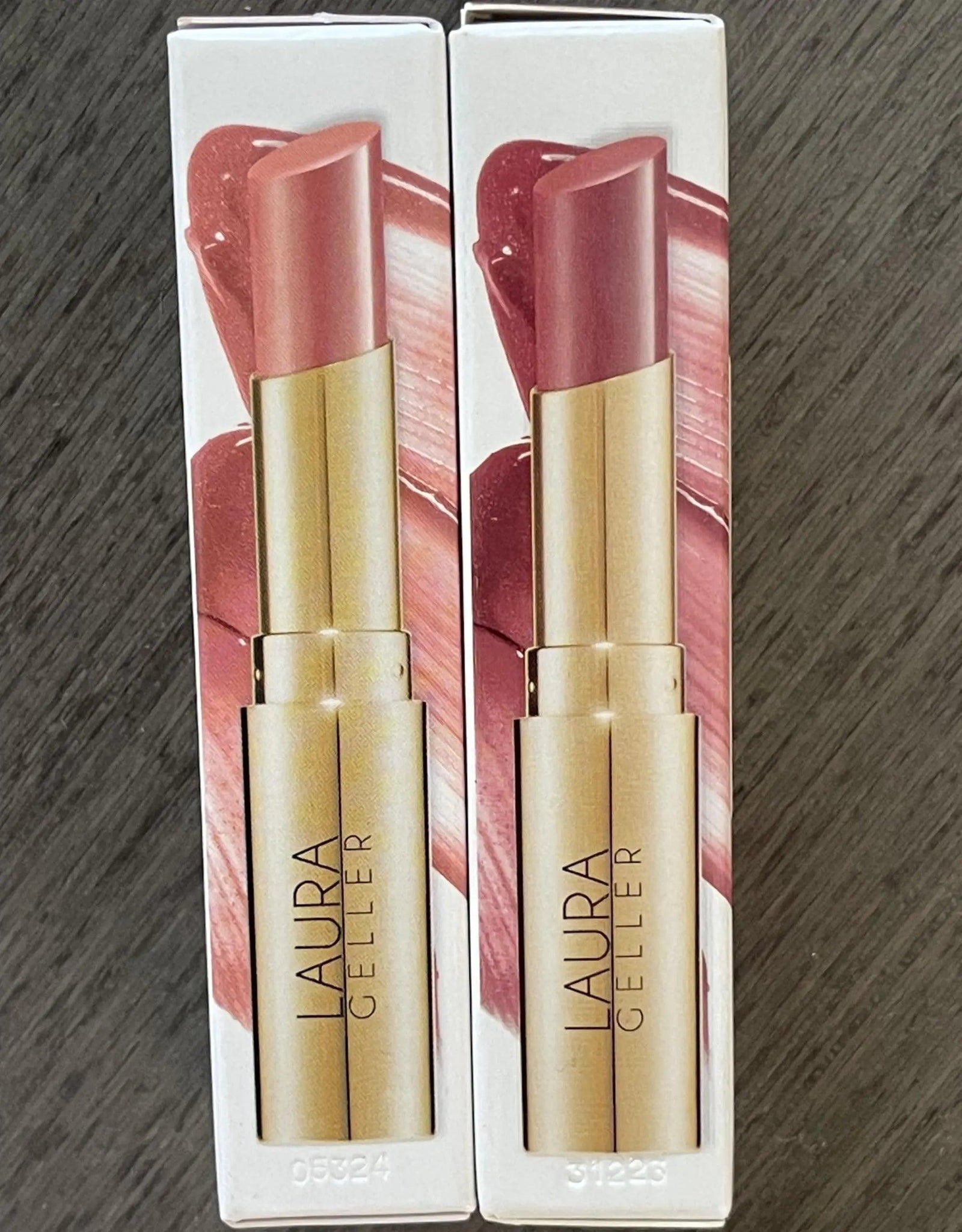 LAURA GELLER Jelly Balm Moisturizing Tinted Lipstick Duo | Hydrating Hydrating Vitamin E - Semi-Shine Finish |Tinted Lip Balm Set Brick House & In the Buff 12 Brick House & In the Buff - Evallys.com # #