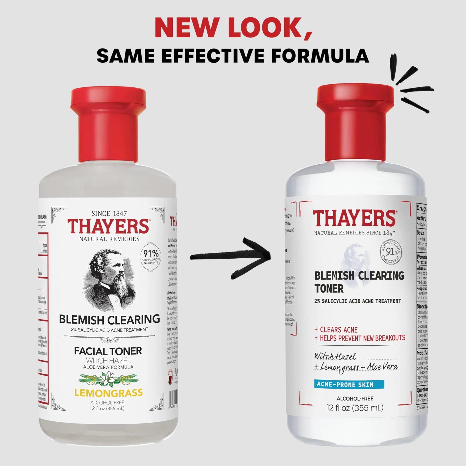 Thayers Blemish Clearing Salicylic Acid Toner, Acne Treatment Face Toner with 2% Salicylic Acid, Soothing and Non-Stripping Skin Care, 12 Fl Oz Blemish Clearing Toner 12 Fl Oz (Pack of 1) - Evallys.com # #