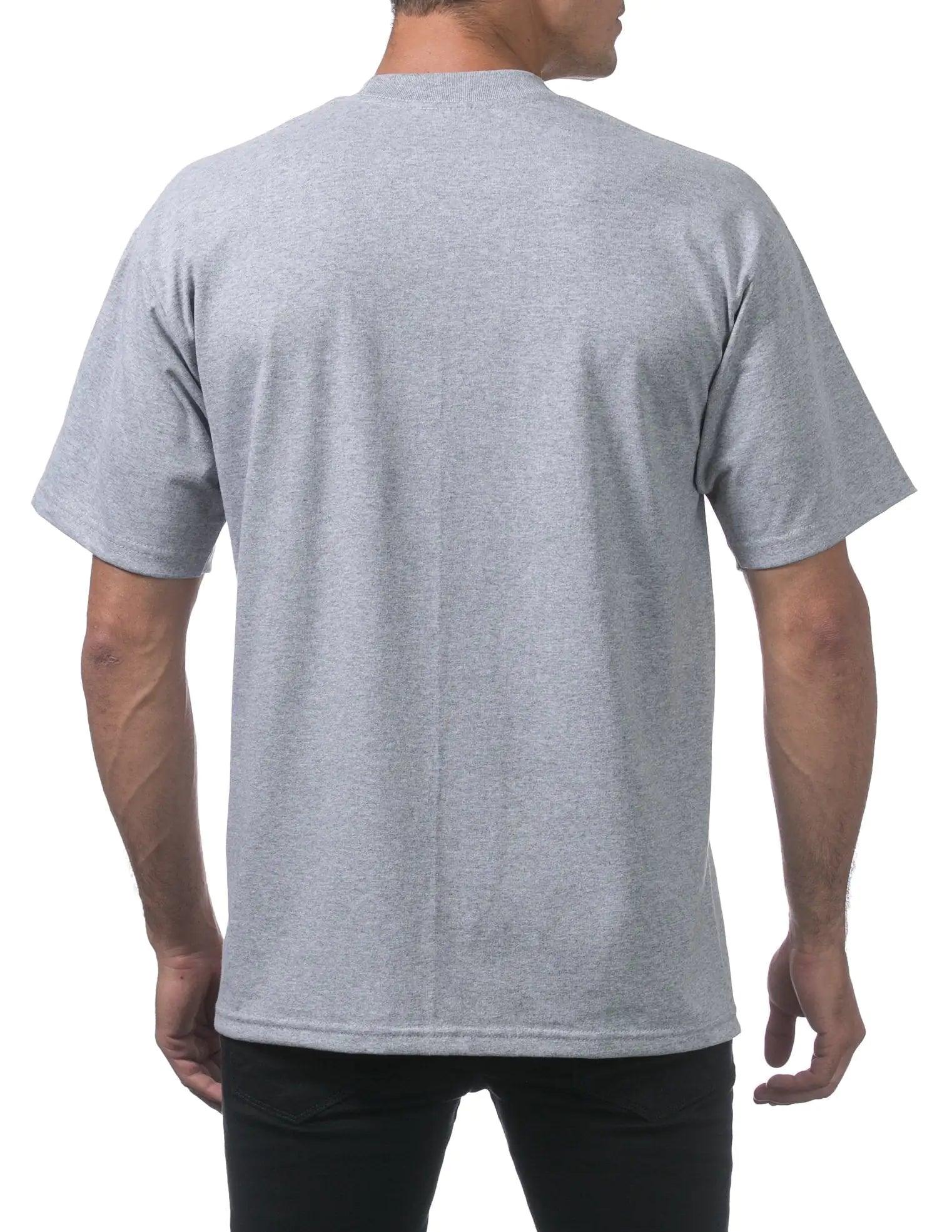 Pro Club Men's 3-Pack Heavyweight Cotton Short Sleeve Crew Neck T-Shirt 7X-Large Heather Gray - Evallys.com # #