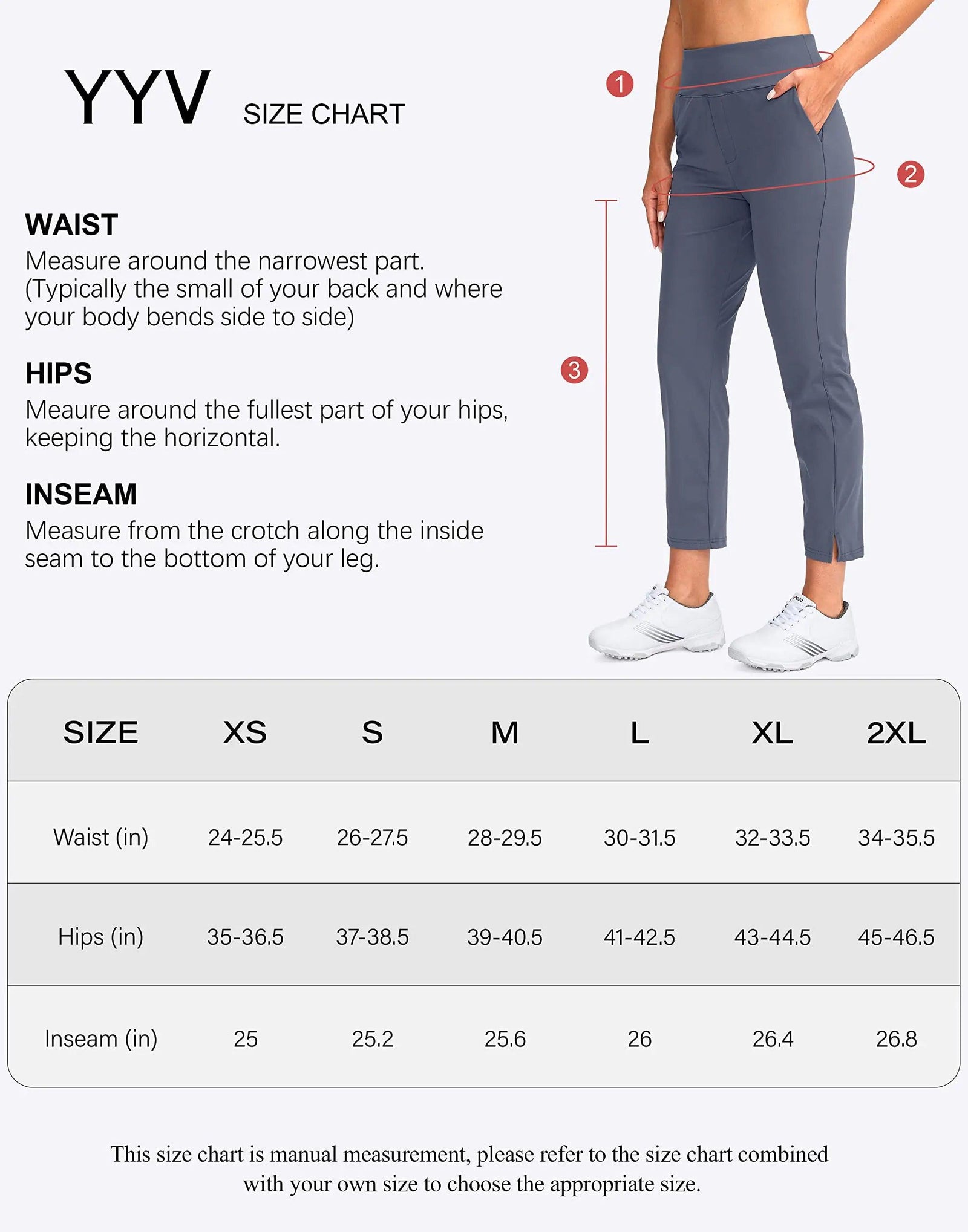 YYV Women's Golf Pants Stretch Work Ankle Pants High Waist Dress Pants with Pockets for Yoga Business Travel Casual Medium Grey Camo - Evallys.com # #