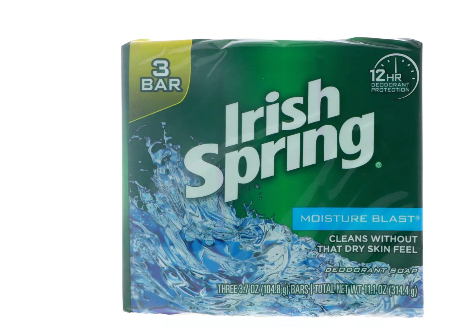 Irish Spring Moisture Blast Deodorant Bar Soap, 3.75 oz bars, 3 ea (Pack of 12) Aloe Vera 3.7 Ounce (Pack of 12) - Evallys.com # #