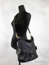 Coach Pennie Black Pebbled Leather Shoulder Bag Crossbody Handbag - Evallys.com # #