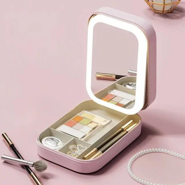 LED Mirror Makeup Storage Box - Evallys.com # #