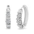 .925 Sterling Silver 1/2 Cttw Lab Grown Round Diamond Floral Cluster Hoop Earrings (F-G Color, SI1-SI2 Clarity) - Evallys.com # #