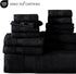 LANE LINEN 16 Piece Bath Towels - Black Towels - 100% Cotton Towels for Bathroom, Luxury Bath Towels, Highly Absorbent Bathroom Towel Set, 4 Bath Towels, 4 Hand Towels, 8 Wash Cloths - Black - Evallys.com # #