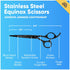 Equinox Professional Razor Edge Series Barber Hair Cutting Scissors - Japanese Stainless Steel Salon Scissors - 6.5” Overall Length - Fine Adjustment Tension Screw - Premium Shears for Hair Cutting Black 6.5 Inch - Evallys.com # #