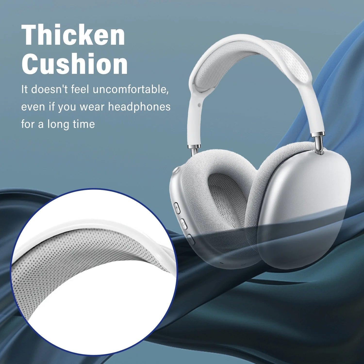 Aictoe Pro Wireless Headphones Bluetooth,Active Noise Canceling over Ear Headphones with Microphones Hifi Audio Headset for Ios/Android-Silver - Evallys.com # #