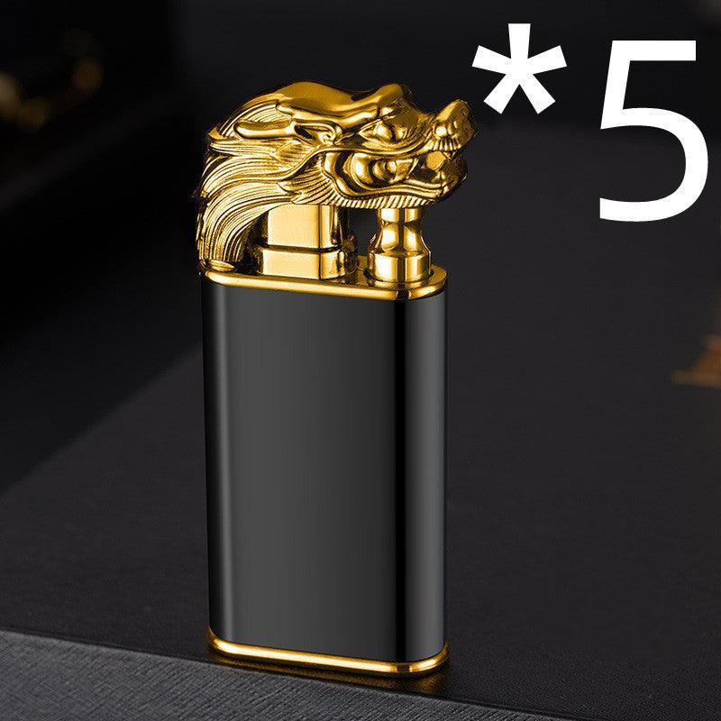 Creative Blue Tiger Double Fire Metal Winproof Lighter Inflatable Lighter - Evallys.com # #