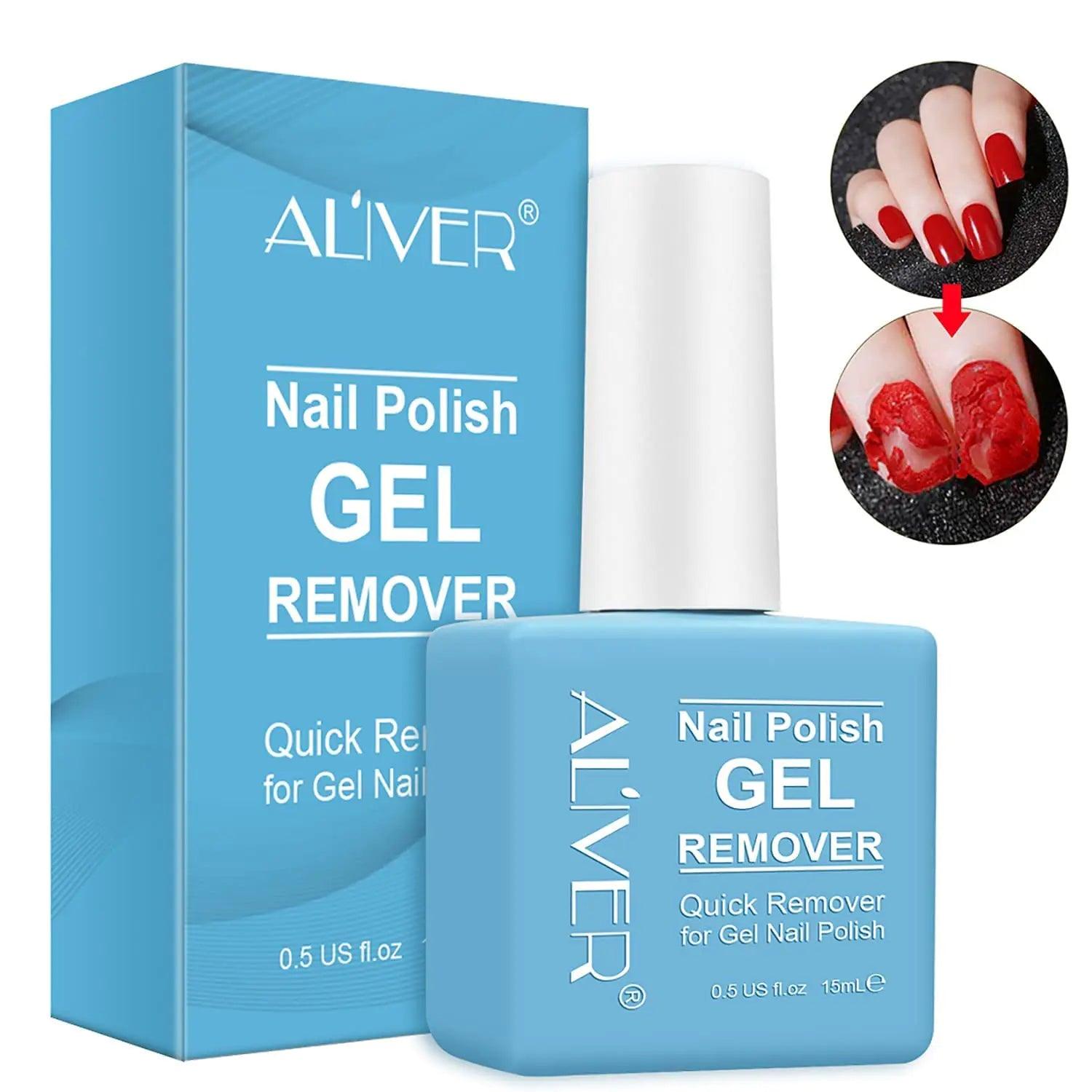 Gel Nail Polish Remover 1pcs, Professional Gel Polish Remover for Nails, No Need for Foil, Quick & Easy Polish Remover In 2-3 Minutes, No Need Soaking Or Wrapping-15ml 0.5 Fl Oz (Pack of 1) - Evallys.com # #