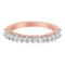 10K Rose Gold Flashed .925 Sterling Silver Diamond Band Ring (1/2 Cttw, J-K Color, I1-I2 Clarity) - Evallys.com # #