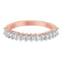 10K Rose Gold Flashed .925 Sterling Silver Diamond Band Ring (1/2 Cttw, J-K Color, I1-I2 Clarity) - Evallys.com # #