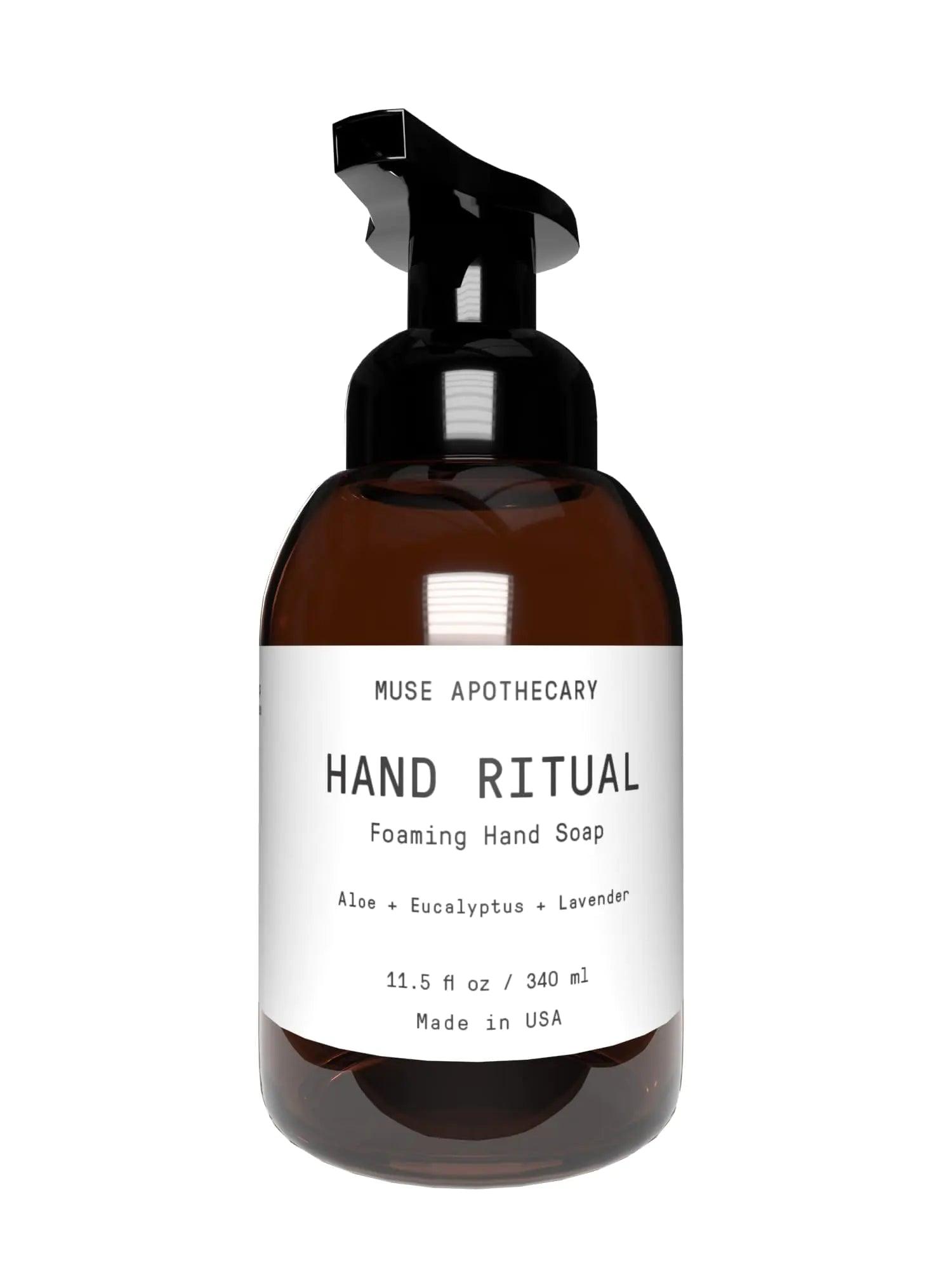 Muse Bath Apothecary Hand Ritual - Aromatic and Nourishing Foaming Hand Soap, Infused with Natural Aromatherapy Essential Oils - USDA Certified Biobased - 11.5 oz, Aloe + Eucalyptus + Lavender Foaming Hand Soap (Pack of 1) - Evallys.com # #