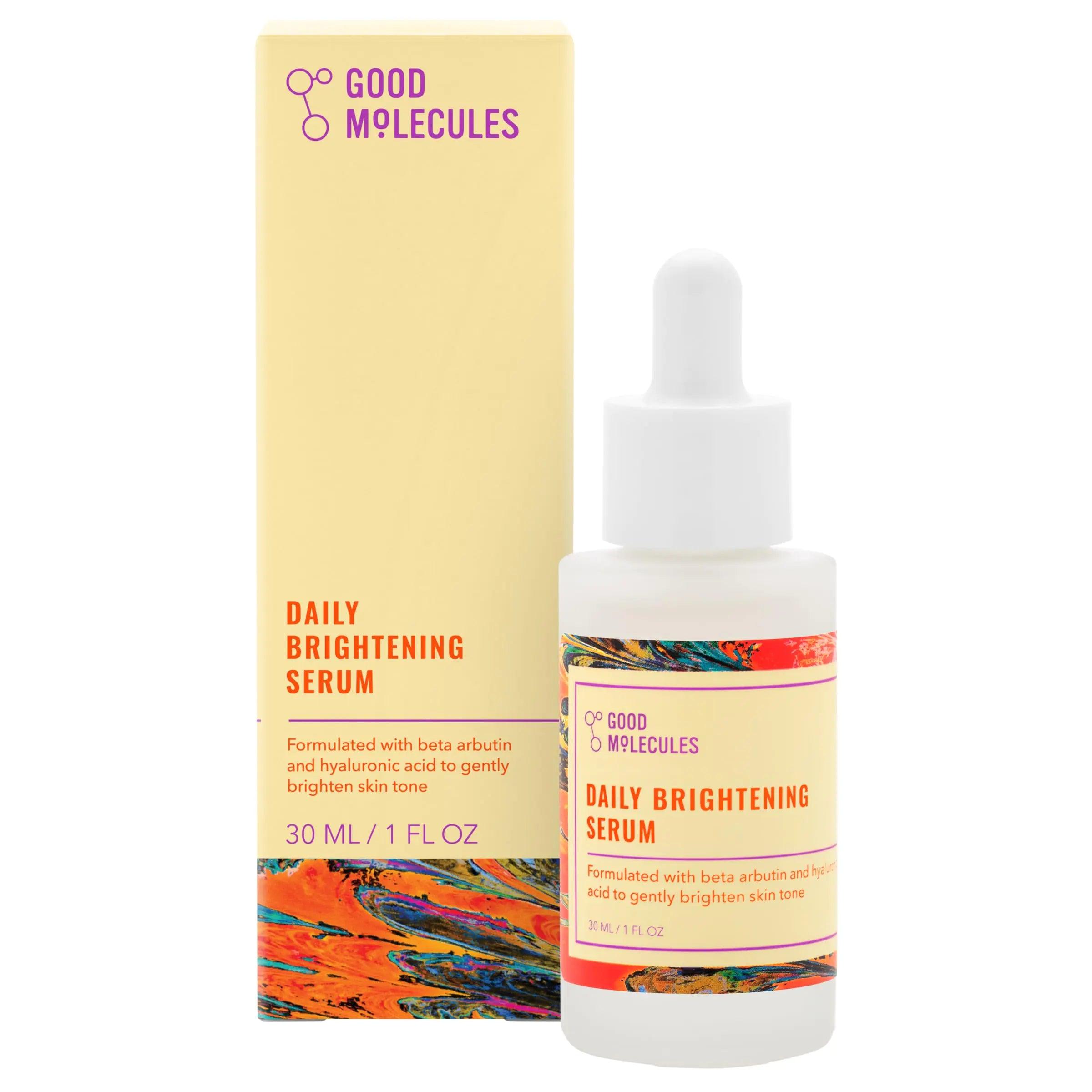 Good Molecules Daily Brightening Serum - Hydrating Facial Serum with Beta Arbutin and Hyaluronic Acid to Moisturize - Anti-Aging Skincare for Face - Evallys.com # #