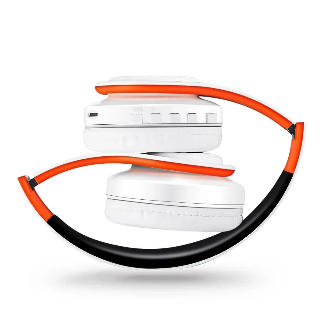 2025 Upgrading Wireless Bluetooth Headphones Stereo Headset Music Sports Overhead Earphone with Mic for Smart Phone TV PC Tablet - Evallys.com