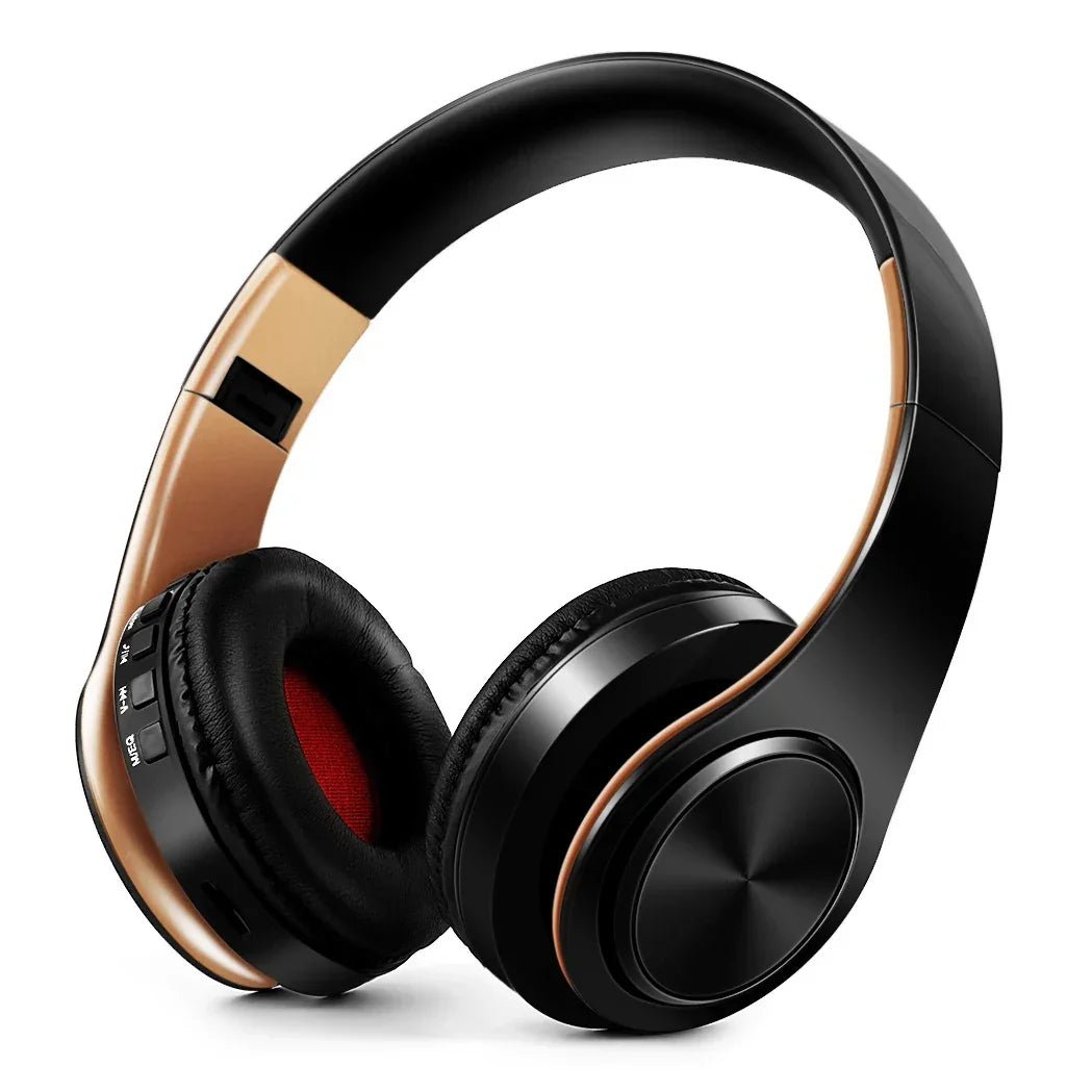 2025 Upgrading Wireless Bluetooth Headphones Stereo Headset Music Sports Overhead Earphone with Mic for Smart Phone TV PC Tablet - Evallys.com