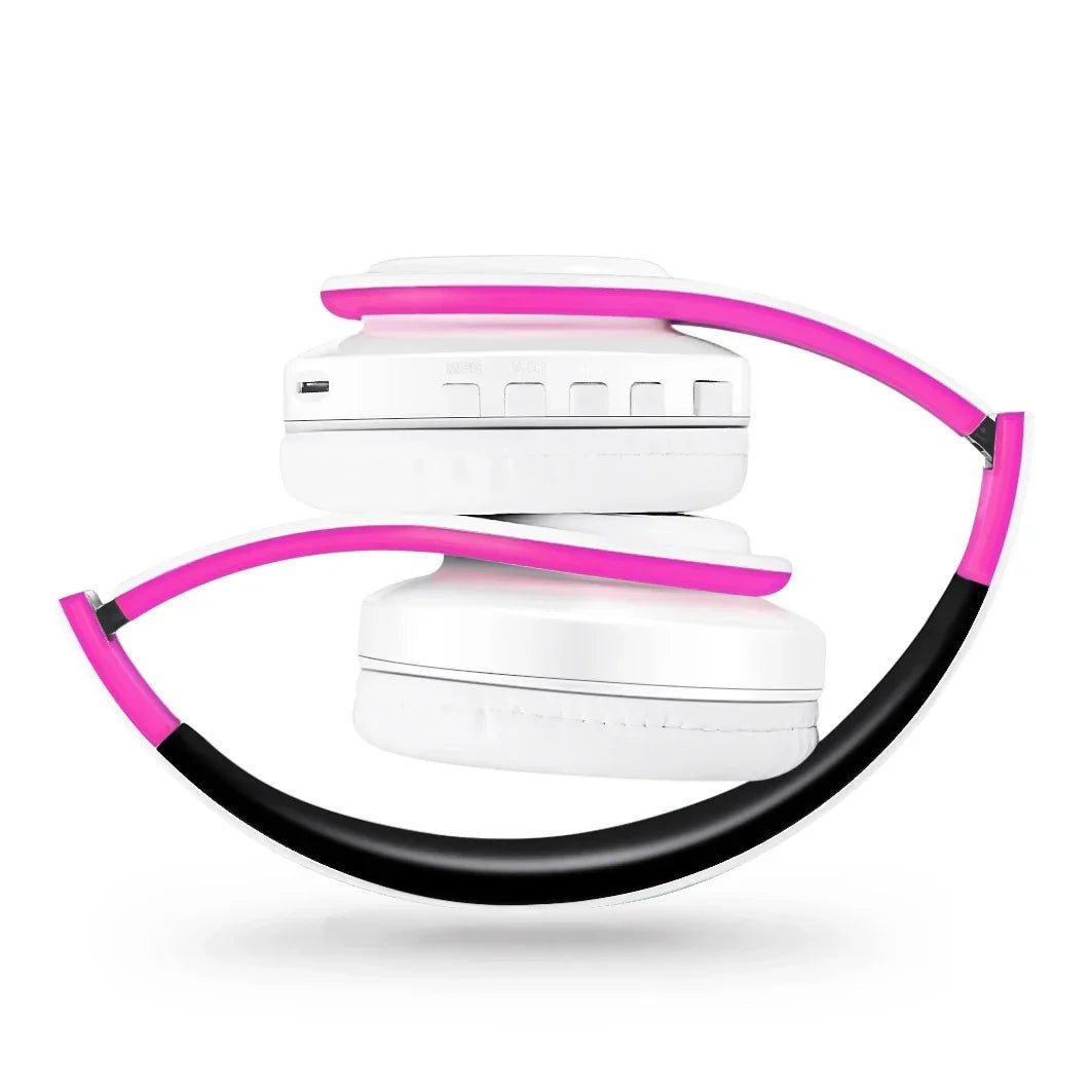 2025 Upgrading Wireless Bluetooth Headphones Stereo Headset Music Sports Overhead Earphone with Mic for Smart Phone TV PC Tablet - Evallys.com