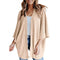 Bat Sleeve Waffle Gerson Women's Cardigan - Evallys.com # #