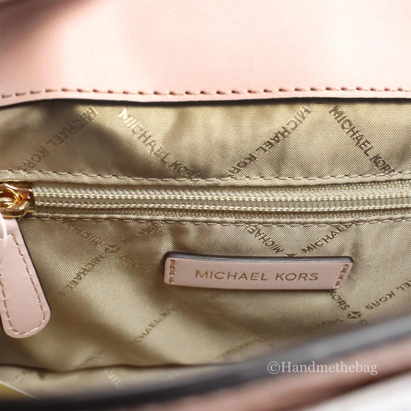 Michael Kors Manhattan Medium Metallic Primrose Convertible Satchel - Evallys.com # #