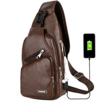 USB Portable Charging Chest Bag Messenger Bag - Evallys.com