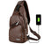USB Portable Charging Chest Bag Messenger Bag - Evallys.com