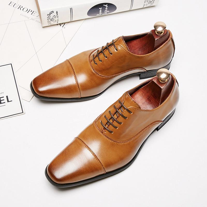 Business Leather Shoes Men's Three Leather Men's Single Shoes Casual - Evallys.com # #