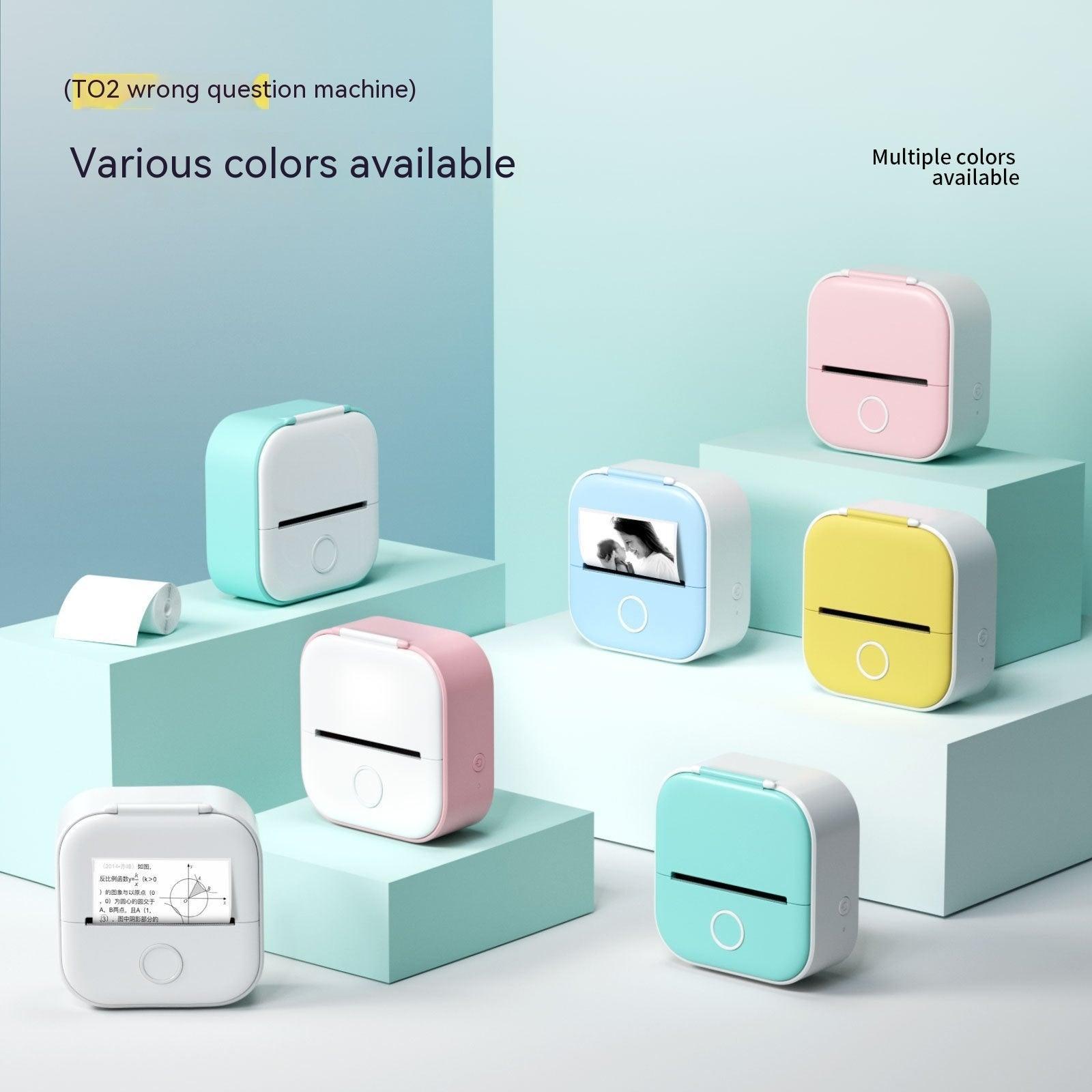 Portable Mini Thermal Label Printer Home Photo Printer Student Wrong Question Printer Bluetooth Mini Label Printer Price Tag - Evallys.com # #