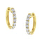 10KT Two-Toned Gold Diamond Hoop Earring (1/4 cttw, J-K Color, I2-I3 Clarity) - Evallys.com # #