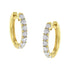 10KT Two-Toned Gold Diamond Hoop Earring (1/4 cttw, J-K Color, I2-I3 Clarity) - Evallys.com # #