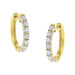 10KT Two-Toned Gold Diamond Hoop Earring (1/4 cttw, J-K Color, I2-I3 Clarity) - Evallys.com # #