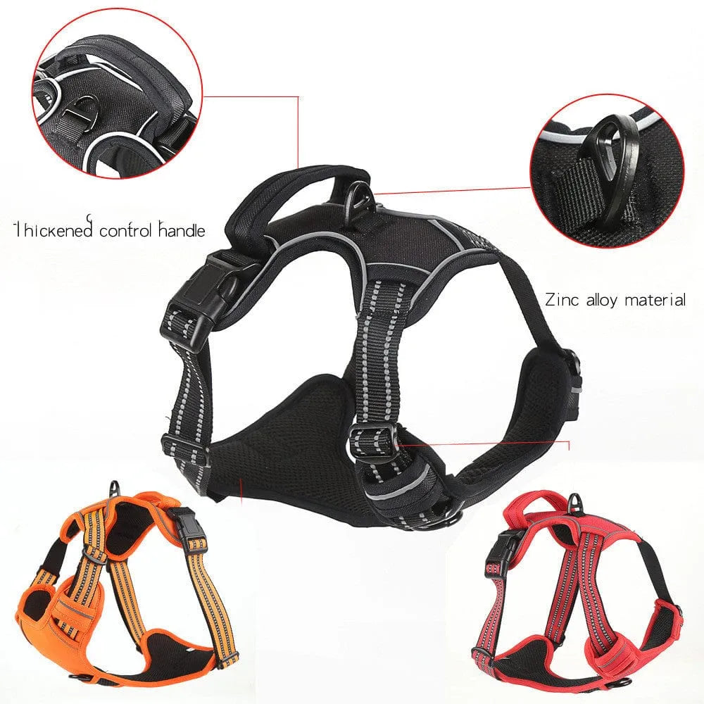 Dog Harness No Pull Breathable Reflective Pet Harness Vest - Evallys.com # #