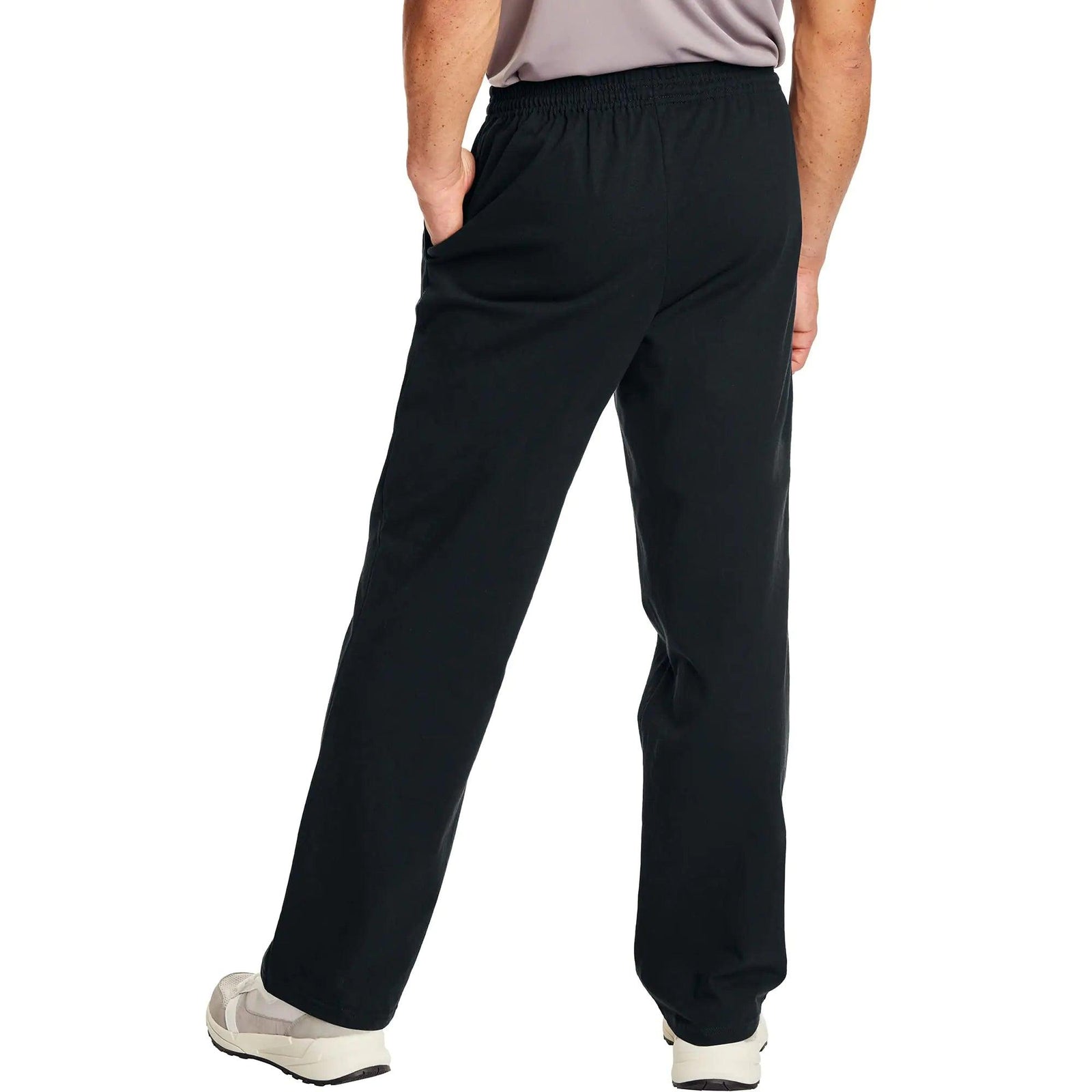 Hanes Essentials Sweatpants, Men’s Cotton Jersey Pants with Pockets, 33” X-Large Black - Evallys.com # #