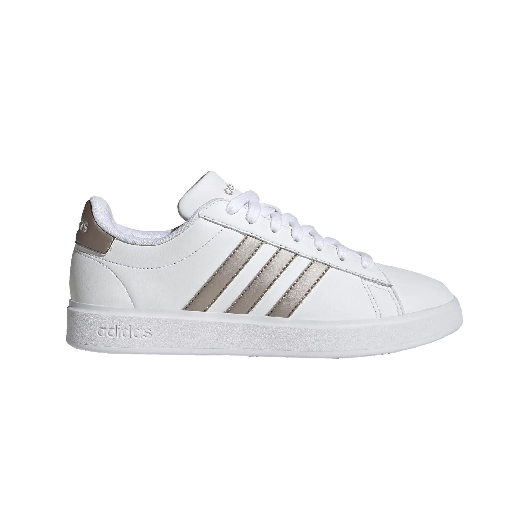 adidas Women's Sneakers 7.5 White/Platin Metallic/Platin Metallic - Evallys.com # #