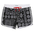 4.5 Inch Inseam Vintage Stretch Black White Persian Swim Trunks - Evallys.com # #