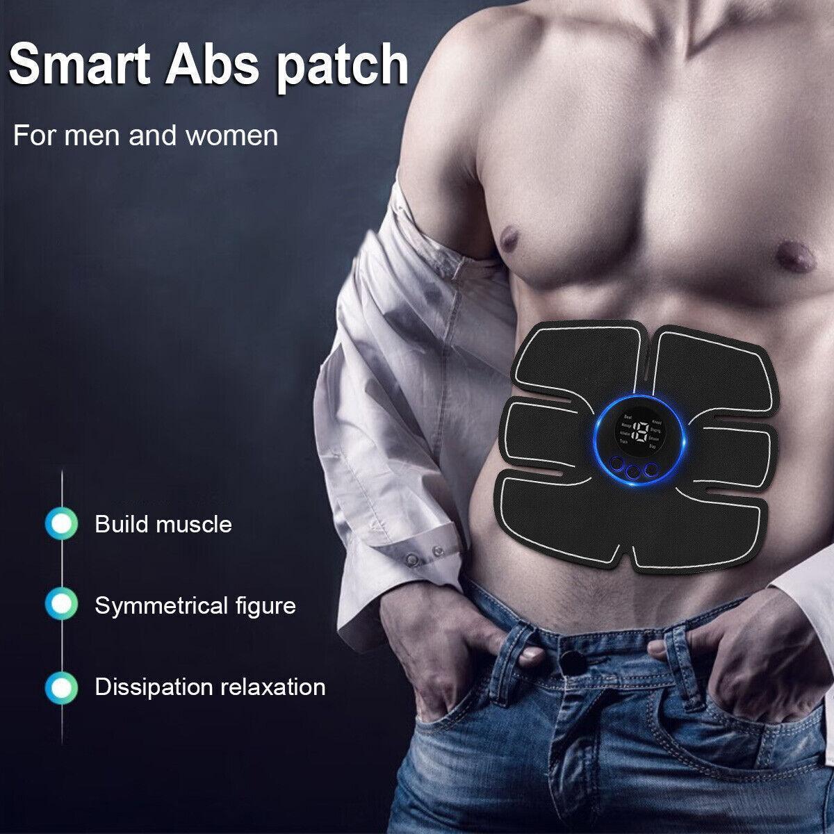 Electric Muscle Toner Machine Rechargeable ABS Trainer Fat Burner Belly Shaper Muscle -Portable Toner - Trainer Workout Equipment For Men Woman Abdomen Home Office Exercise - Evallys.com # #