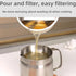 1.5L/ 2L Stainless Steel Oil Filter Deep Fryer Pot Oil Tank with Mesh Strainer Basket Household Leak-Proof Wine Pot Pouring Oil - Evallys.com # #