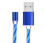 Compatible with Apple, Flowing Ligh Magnetic Streamer Data Line Cable for Iphone Android Typec - Evallys.com