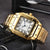 Men's 3-pin Quartz Square All-steel Watch - Evallys.com # #