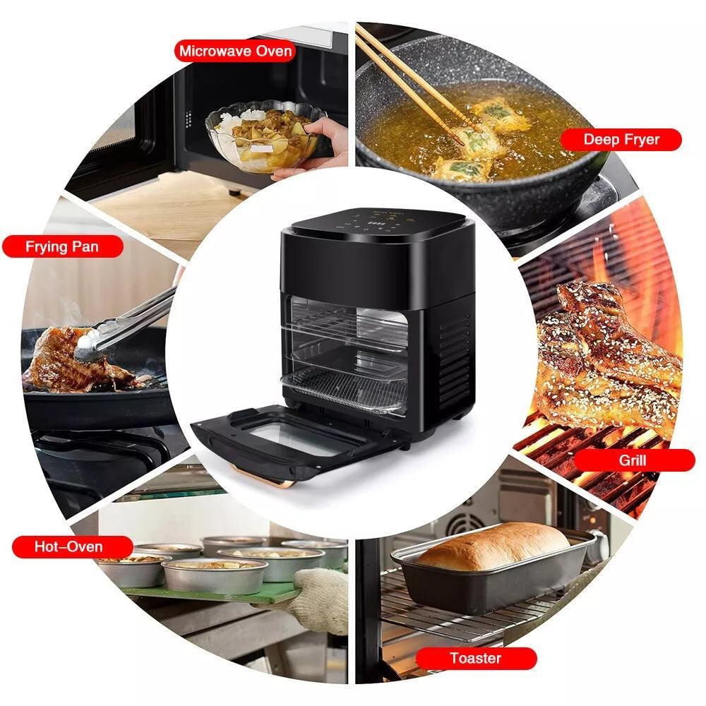 15L Air Fryer Low Fat Healthy Food Oven Cooker Oil Free Frying Chips Timer LCD - Evallys.com # #