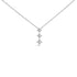 10K Gold 1/5 Cttw Princess Cut Diamond 3 Stone Drop 18" Pendant Necklace (H-I Color, SI2-I1 Clarity) - Evallys.com # #