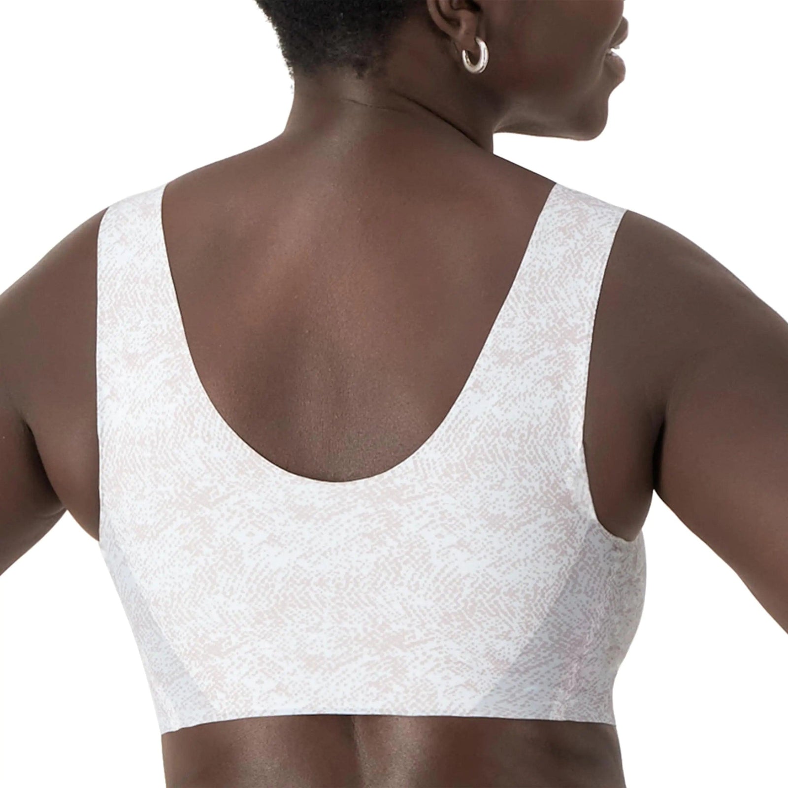 Bali Women's Comfort Revolution Easylite Wireless T-Shirt Bra, Pullover Wirefree T-Shirt Bra X-Large Splatter Gloss/White Print - Evallys.com # #