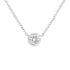 10K Gold 0.16 Carat Diamond Classic Bezel-Set Solitaire Pendant Necklace with 16"-18" Adjustable Chain (H-I Color, SI2-I1 Clarity) - Evallys.com # #