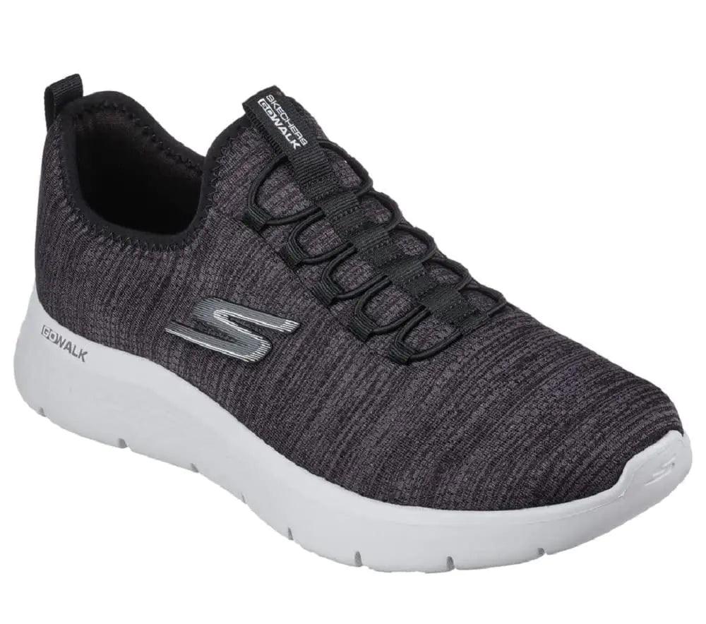 Skechers Men's Gowalk Flex - Athletic Slip-on Casual Walking Shoes With Air Cooled Foam Sneakers 8 Black/White 2 - Evallys.com # #