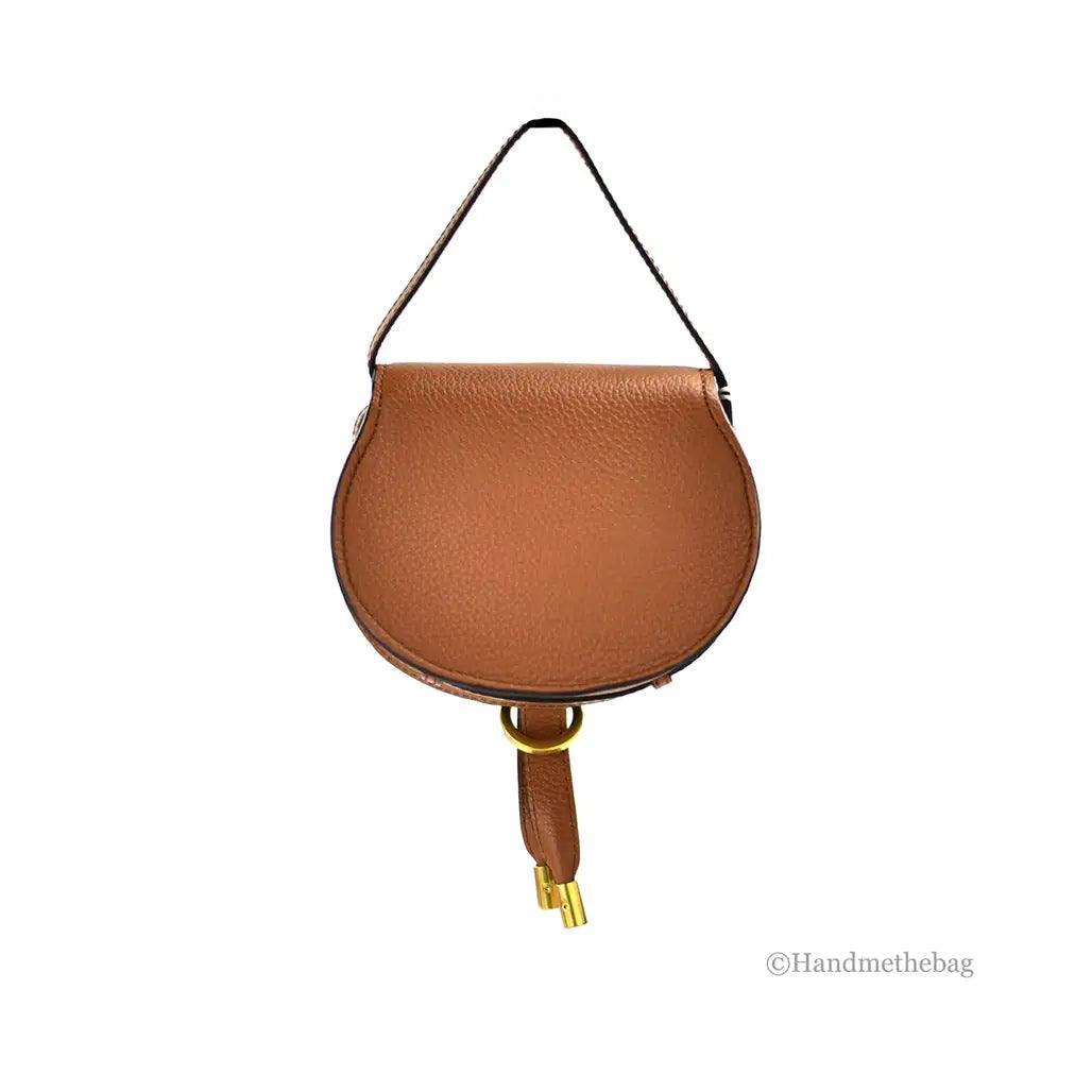 Chloe Nano Marcie Tan Calfskin Saddle Crossbody Bag - Evallys.com # #