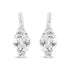 14K White Gold 1/2 Cttw 2 Prong Set Marquise Solitaire Lab Grown Diamond Stud Earrings (F-G Color, VS2-SI1 Clarity) - Evallys.com # #