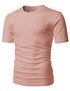 H2H Mens Casual Slim Fit Short Sleeve T-Shirts Soft Lightweight V-Neck/Crew-Neck Size XS to 3XL Cmtts0198-coralpink X-Large Tall - Evallys.com # #