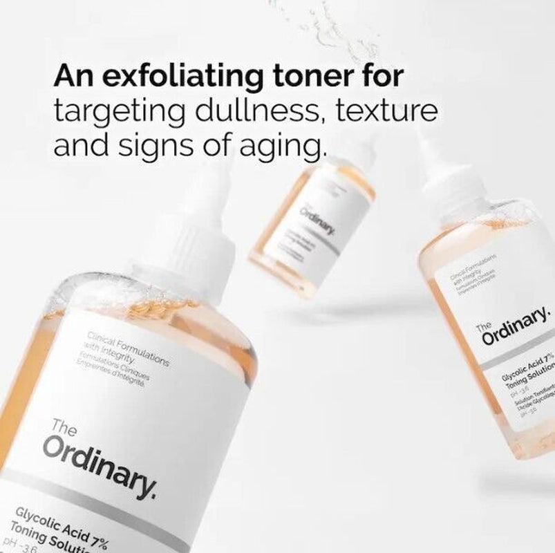 The Ordinary Glycolic Acid 7% Toning Resurfacing Solution Mini Size 100 ML - Evallys.com # #