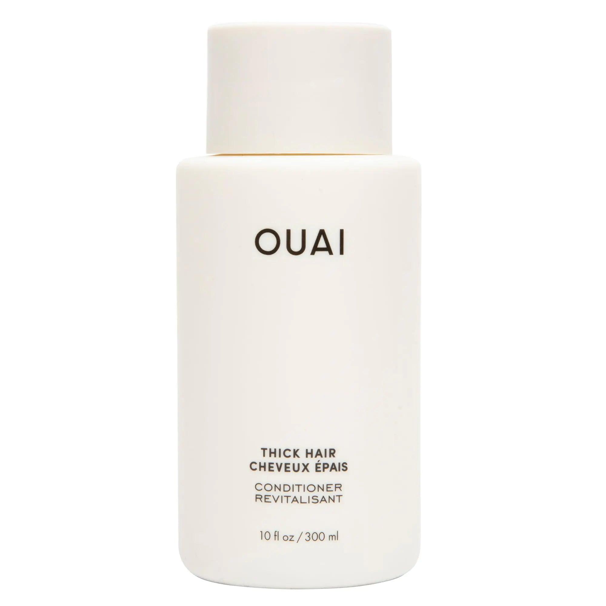 OUAI Thick Hair Conditioner - Moisturizing Conditioner for Dry, Frizzy Hair - Keratin, Marshmallow Root, Shea Butter and Avocado Oil - Paraben, Phthalate and Sulfate Free Hair Care - 10 oz 10 Ounce (Pack of 1) Thick Hair Conditioner - Full Size - Evallys.com # #