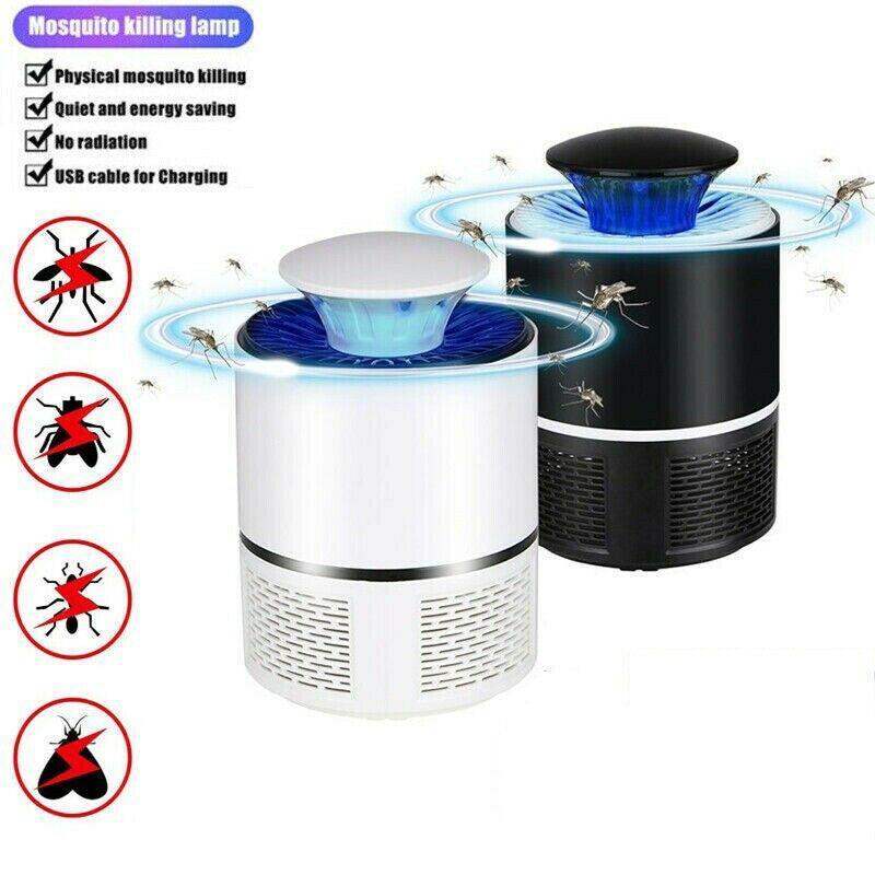 Electric UV Mosquito Killer Lamp Outdoor Indoor Fly Bug Insect Zapper Trap USB - Evallys.com # #