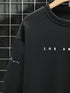 Manfinity Men Slogan Graphic Drop Shoulder Sweatshirt - Evallys.com # #